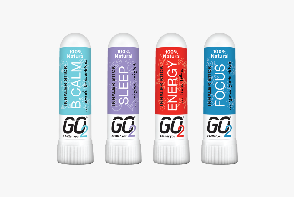 GO2 inhaler sticks are portable, easy-to-use devices that contain a blend of natural essential oils for a refreshing, invigorating experience. Perfect for a quick moment of relaxation or an energy boost.
